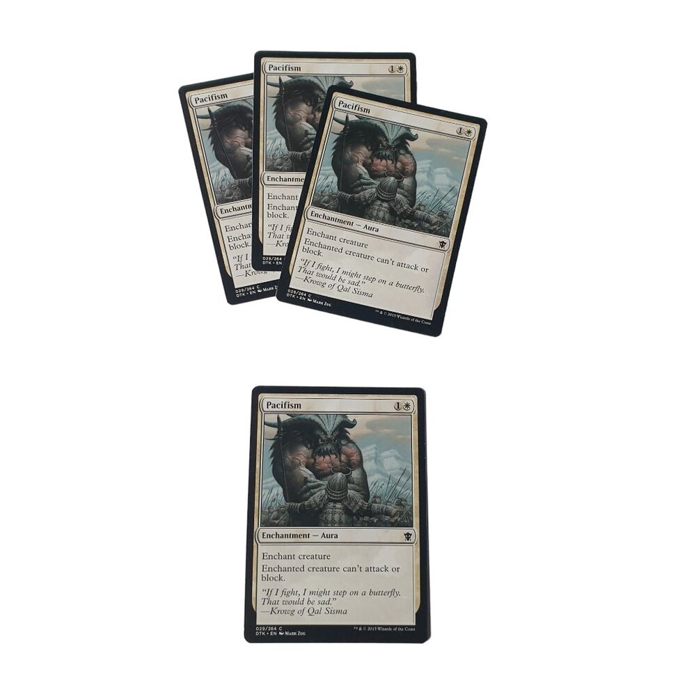 Magic The Gathering Pacifism Enchantment Aura Card DTK Set 29/264 Mark Zug